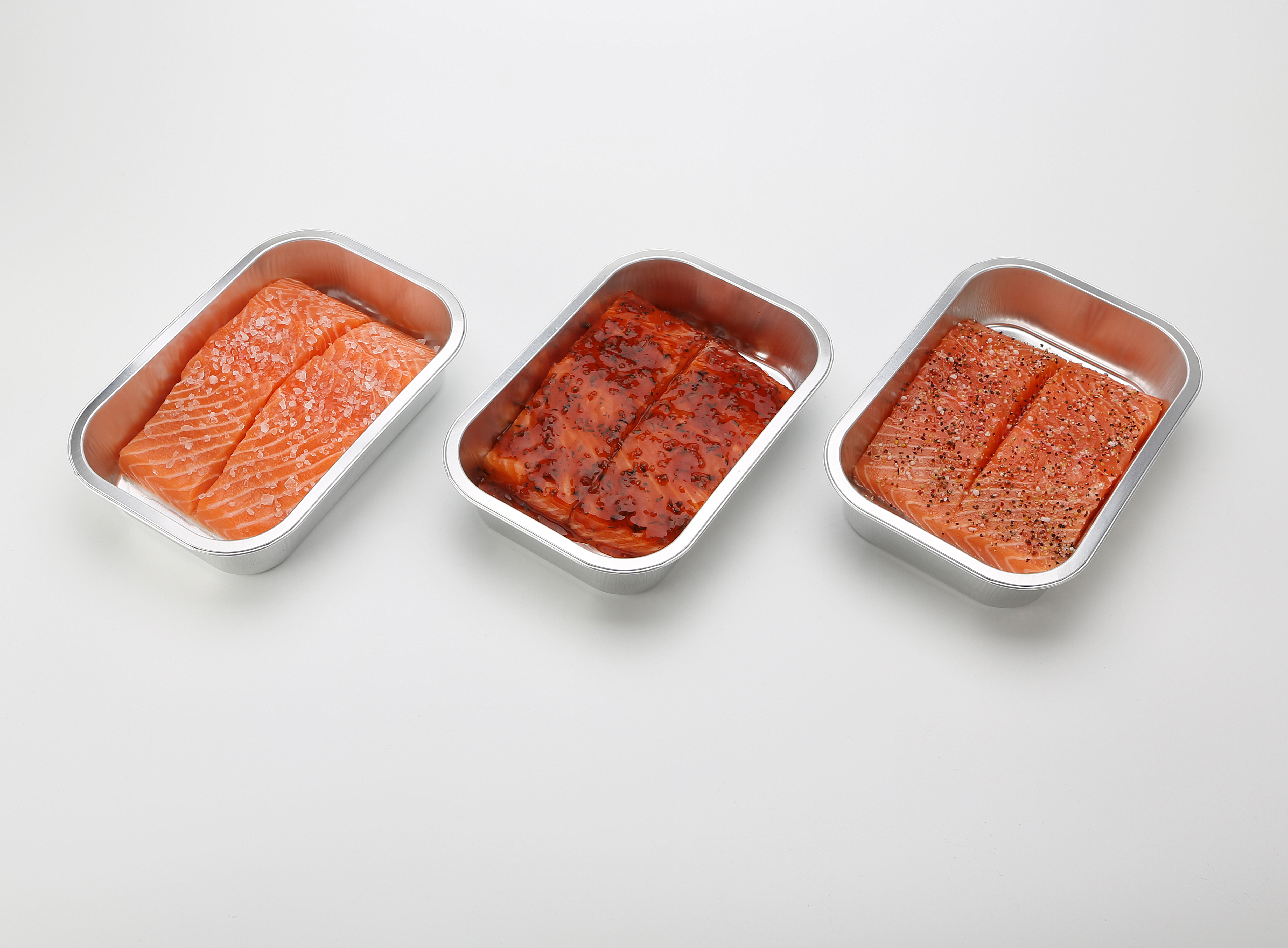 Salmon and Trout on plastic or foil tray 250g/300g/400g/500g Salmon and Trout on plastic or foil tray 250g/300g/400g/500g